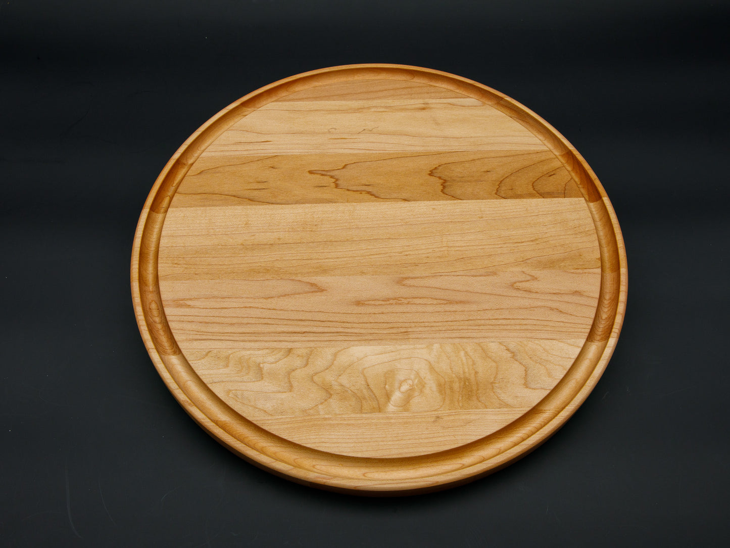 Monogram Round customizable maple charcuterie board