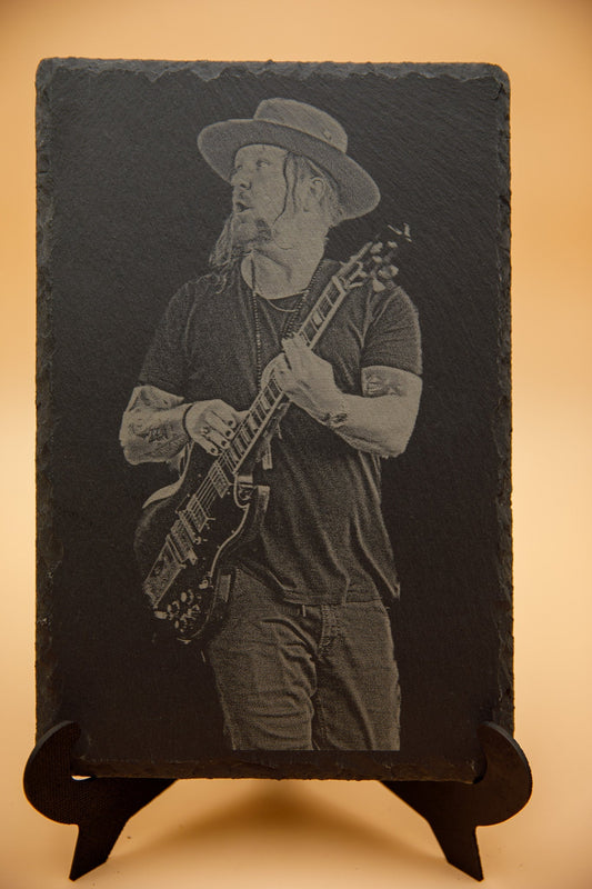 Devon Allman engraved on 8 X 10 Slate