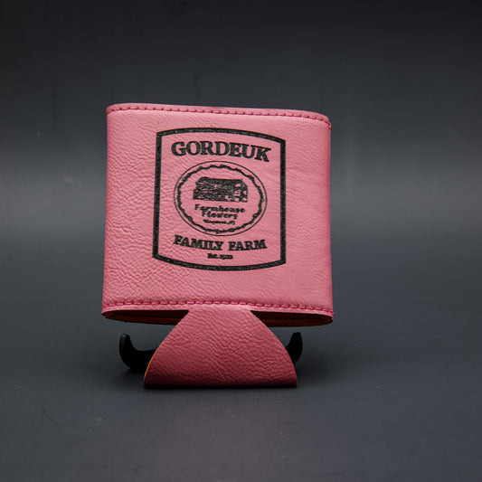 Leatherette Coozies, custom engraved with your logo!