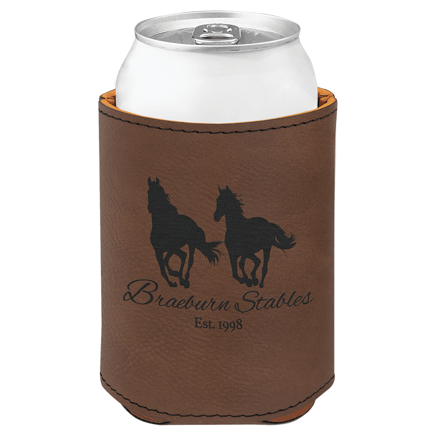 Leatherette Coozies, custom engraved with your logo!