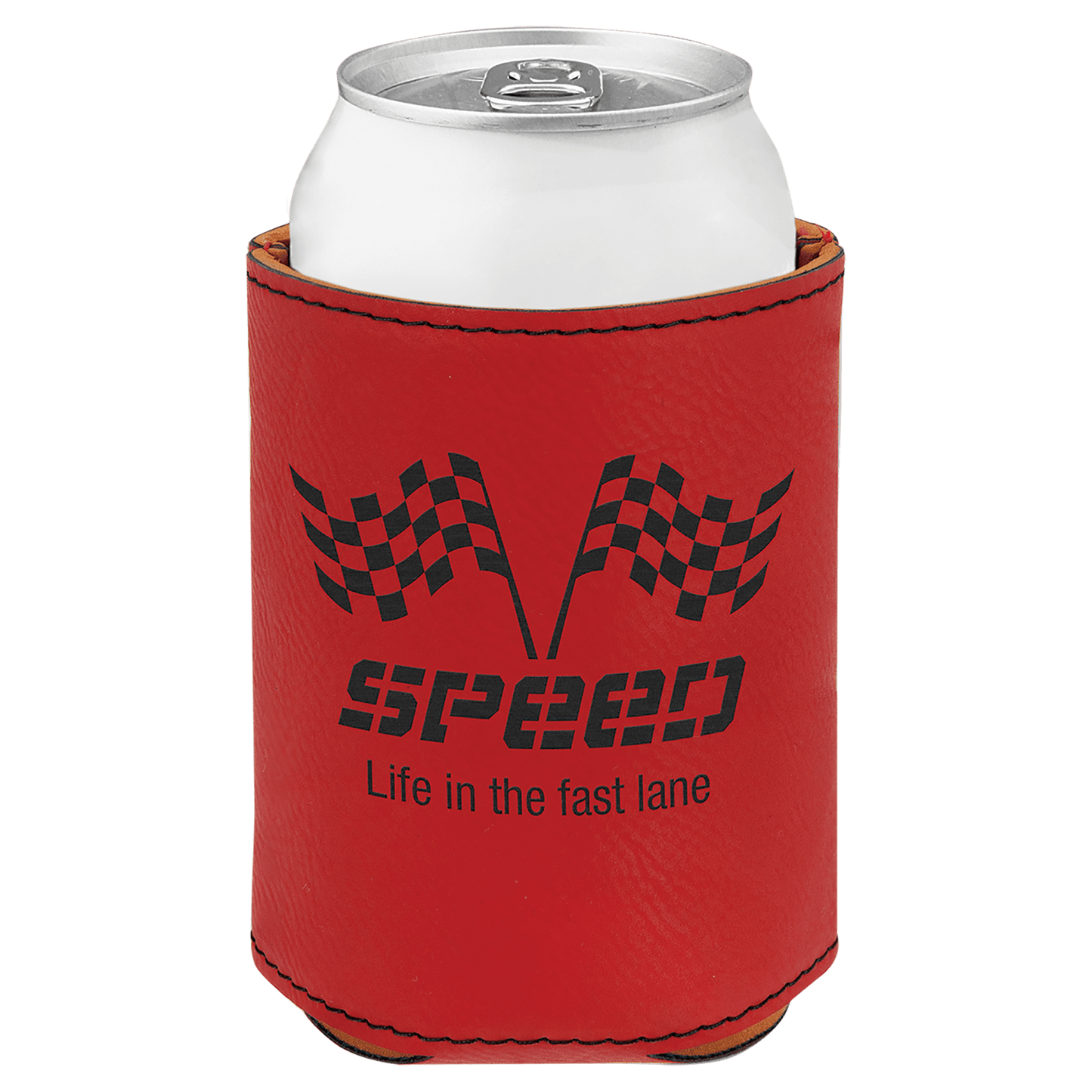 Leatherette Coozies, custom engraved with your logo!